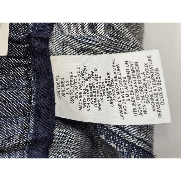 TRINA‎ TURK Women's XL Linen Blend Stretch Waist Pull On Capri Cropped Pants - Picture 6 of 7